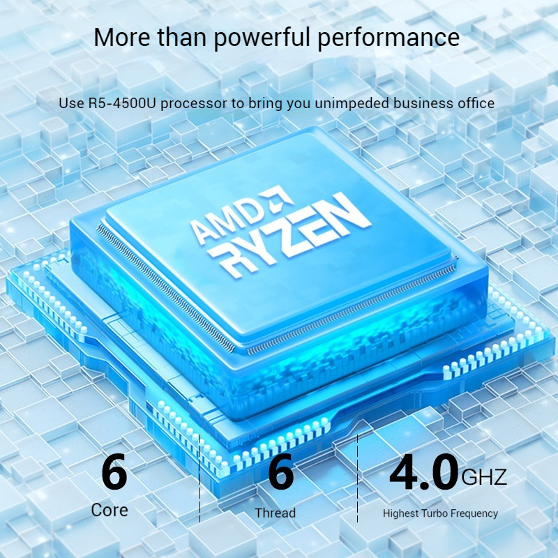 2025 GenMachine New Mini PC AMD Ryzen5 4500U AMD GPU Windows 11 DDR4 16GB+512GB SSD Wifi6 BT5.2 HD Pc Gamer Computer