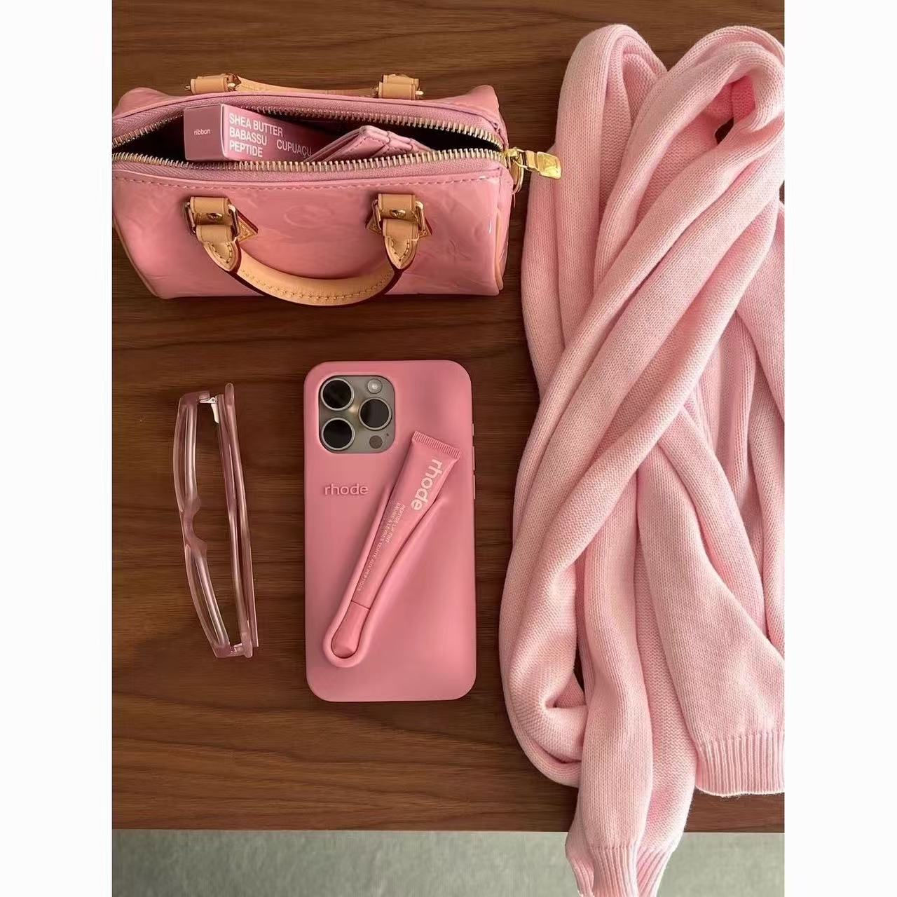 rhode phone case Lipstick Portable Case Design Lip Gloss Lipstick Lip Balm 3D Make-Up Silicone Phone Case for iPhone 15 14 13 12 Pro Max Holder Cover 