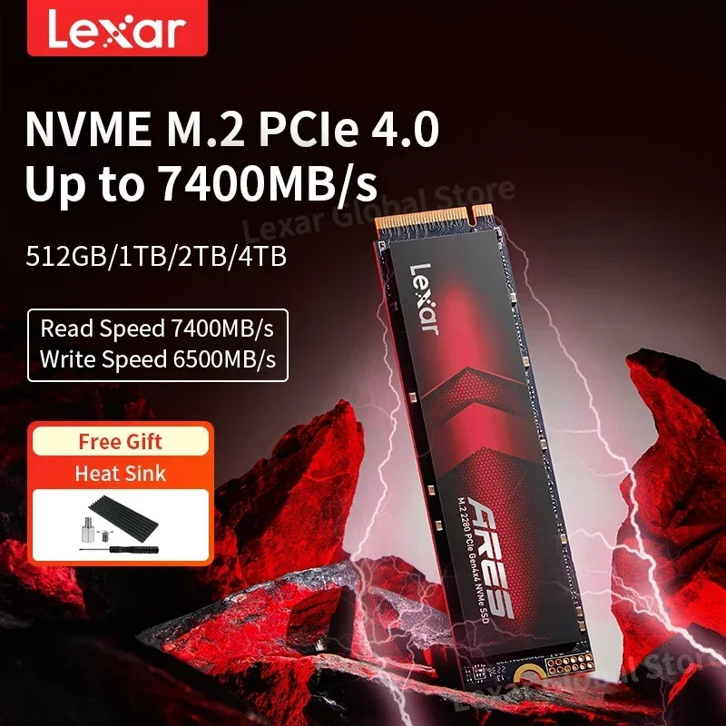 Lexar ARES/NM790 Ssd M2 Nvme Pcie 4 M2 2280 UnitÃ A Stato Solido Interne 1TB 2T…