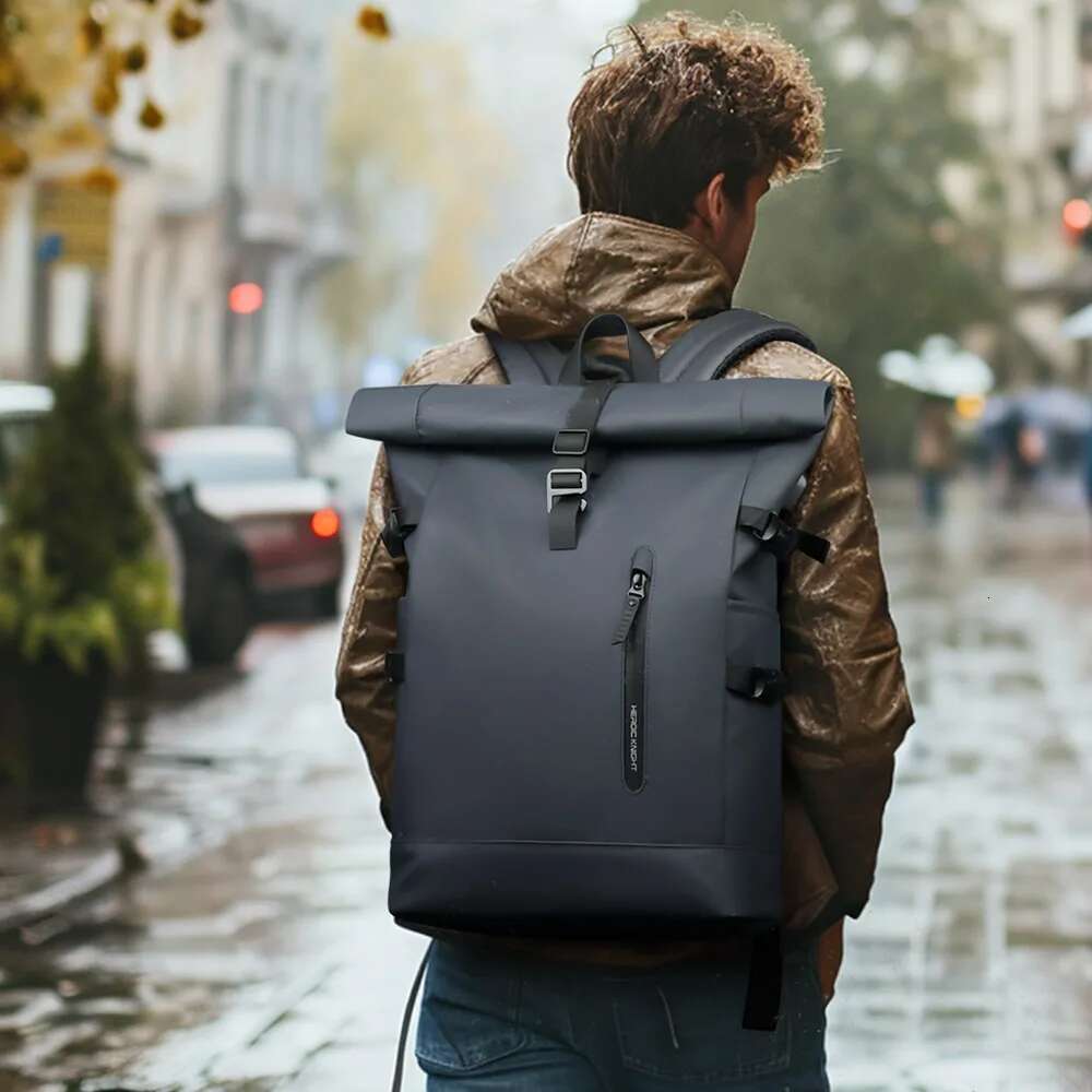 HK Large 15.6 Inch Laptop Men Anti-Theft Travel For Business University Bicycle School Backpack With USB Port