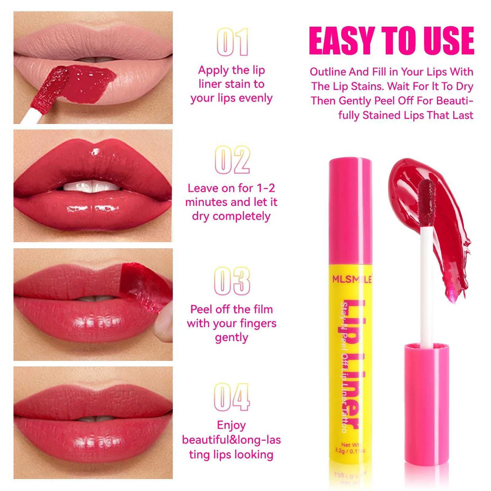 6 Color Peel Off Liquid Lipstick Long-Lasting Natural Matte Lip Glaze Lipstick Sexy Makeup Lip Mask Cosmetics W250312
