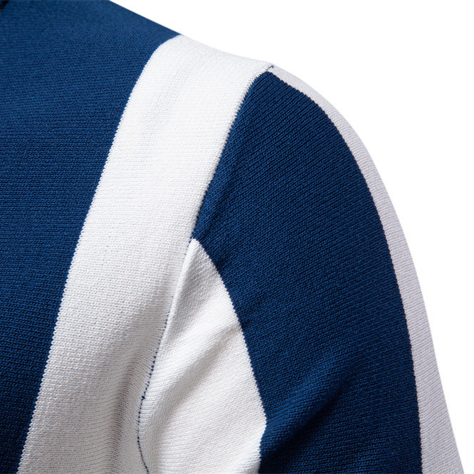 2025 summer new collar woolen t shirt polo men's short sleeved top tracksuit