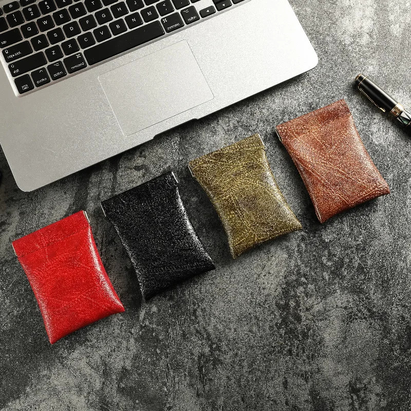 Fashion Leather Long Pocket Key Wallet Keyring Coin Purse Women Men Small Short Money Change Bag Little Card Holder 250311