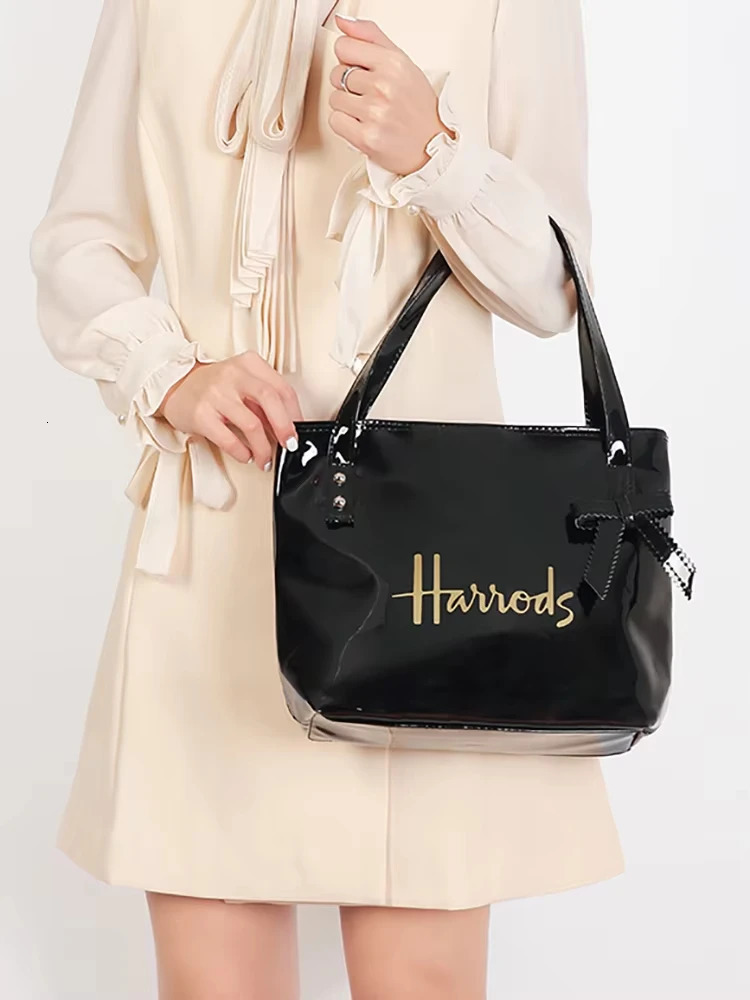 MABULA PVC Waterproof Tote Handbag Large Capacity Fashion Shopping Purse Ladies Shoulder Satchel 250305