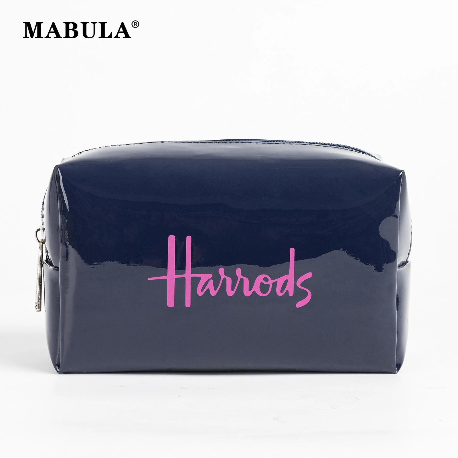 MABULA PVC Makeup Bag Travel Portable Women Cosmetic Storage Pouch Ladies Toiletry Lipstick Organizer Bags Pencil Pen Case 250305