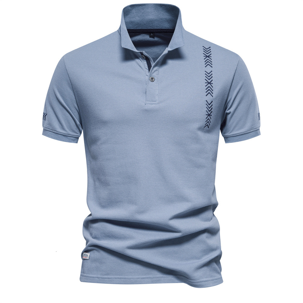2025 tracksuit Spring/Summer New Top Embroidered Solid Color Short Sleeve Men's Polo t shirt
