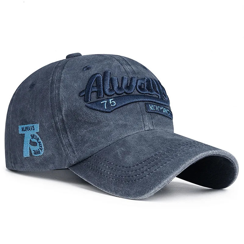 ThreeDimensional Embroidery Soft Washed Cotton Distressed Hat Mens Letter Men Outdoor Fashion Faded Baseball Cap 250311