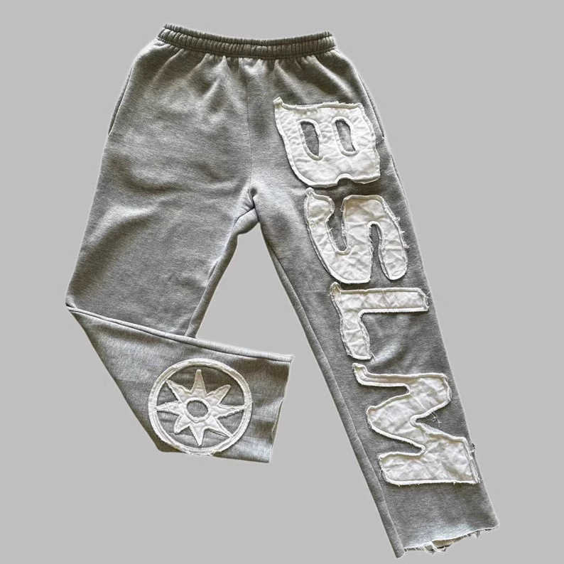 Autumn and winter new hoodie personalized street style high street hip-hop letter embroidery fashionable casual pants unisex T250311