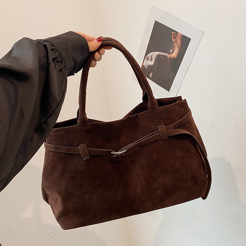 Large Capacity Storage Bag Fashionable Multifunctional Suede Handbag Trendy Designer High end Women s Shoulder Bag Crossbody Bag Light Luxury Wallet A