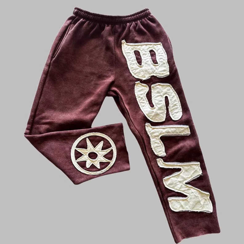 Autumn and winter new hoodie personalized street style high street hip-hop letter embroidery fashionable casual pants unisex T250311