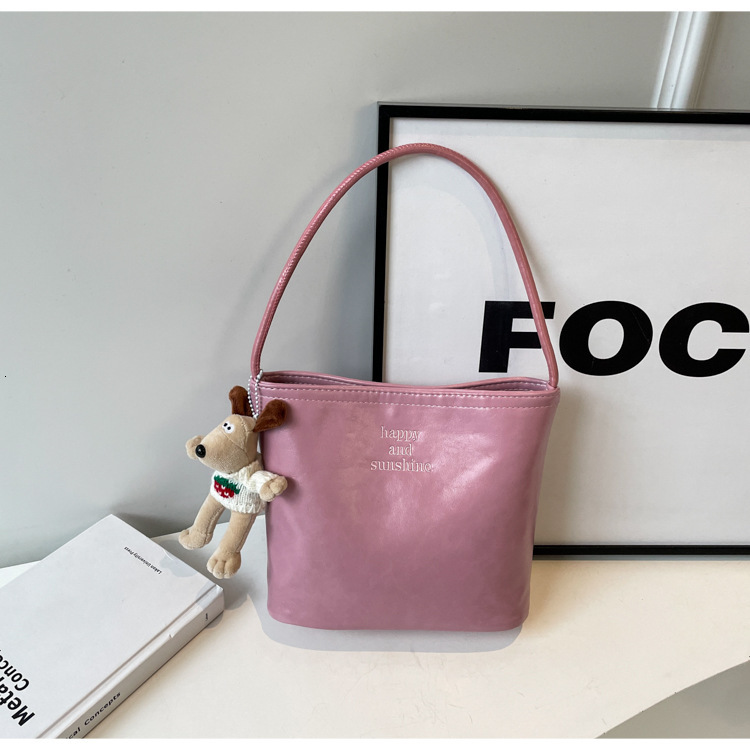 Korean Version Of Fashionable High quality Commuting Women s Armpit Bag 2025 New Multifunctional Fashion Designer Handbag Bucket Bag PU Leather Mini H