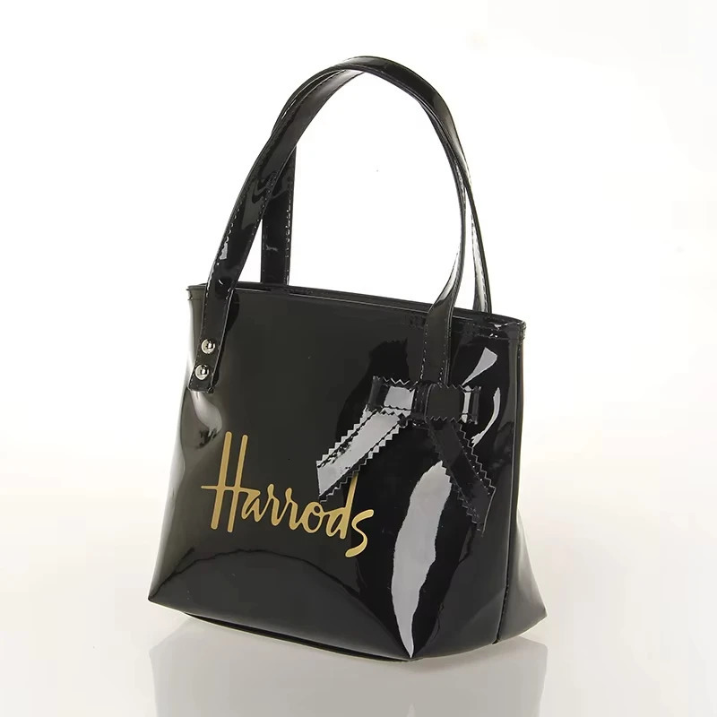 MABULA PVC Waterproof Shopper Bowknot Tote Bag Ladies Shoulder Shopping Handbags Eco Friendly Female Casual Tote Messenger Bag 250305