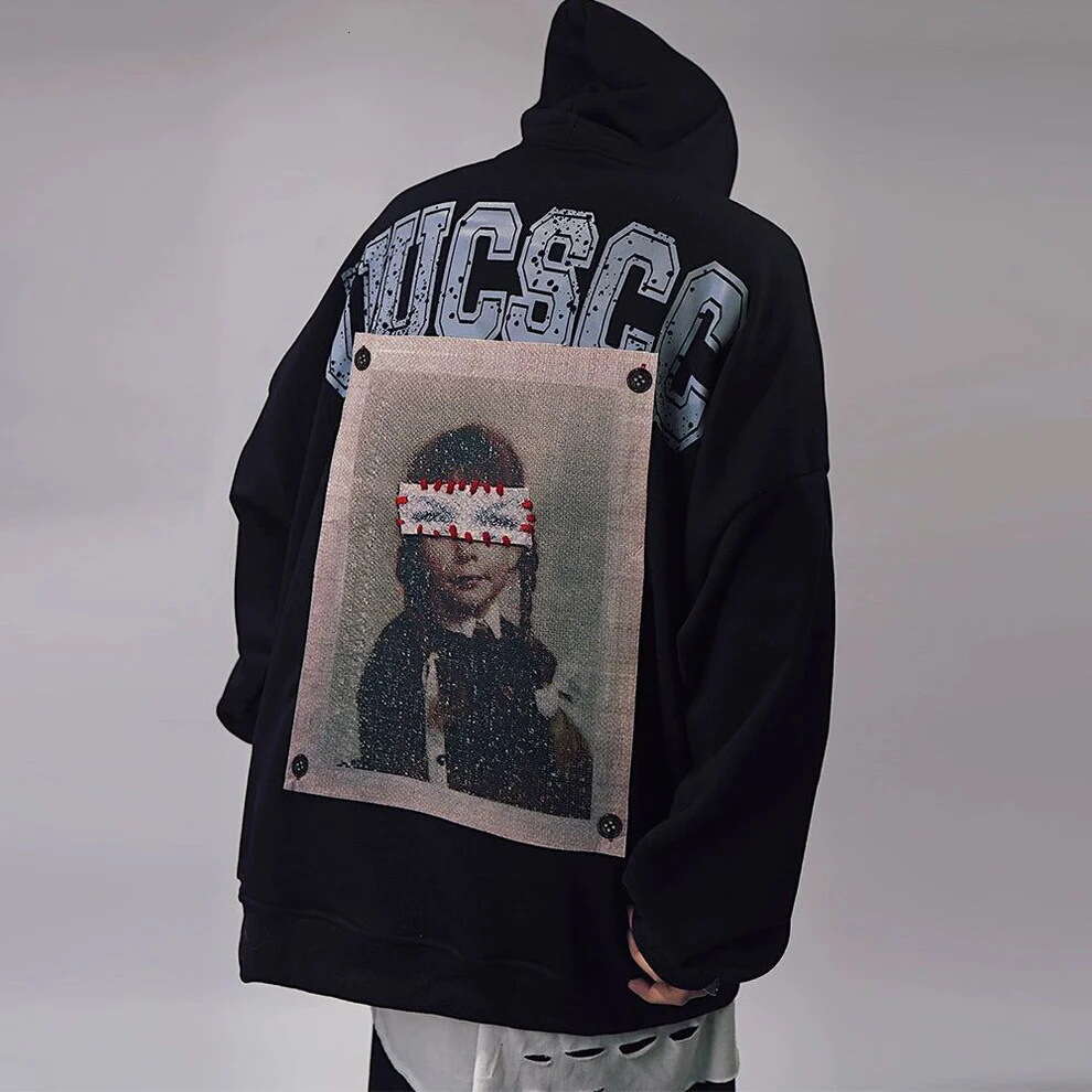Y2K hip-hop printed hoodie, personalized, niche, high-end, loose high street men's and women's hoodie