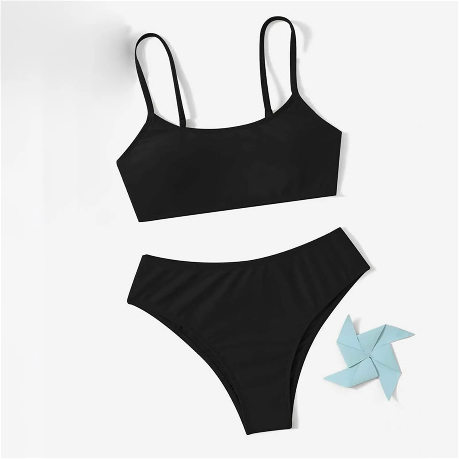 Big Kids Bathing Suits Girls Girls Two Piece Swimsuit Sport High Waist Bikini Set Bathing Suit Kids Bathing Swimsuit Girls 8 10 250311