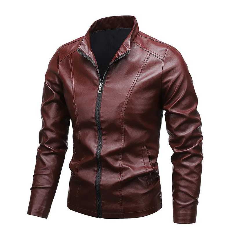 New Casual Mens Leather Jacket Loose Leather Jacket Thin Top Jacket Mens Foreign Trade Motorcycle LeatherT250311