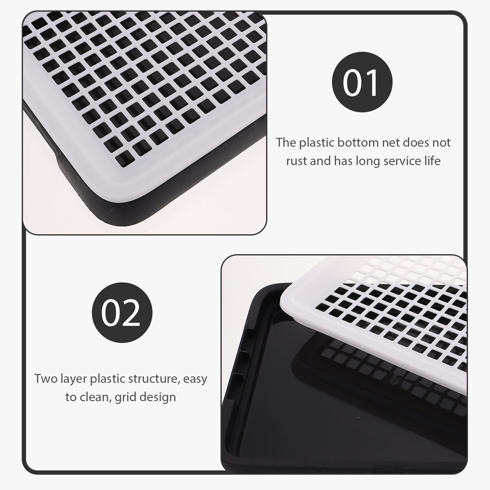 Guinea Pig Litter Tray Pan Bunny Bedding Corner Litter Box Grate Restroom Toilet Corner Potty Poop Trainer Hamster Litter Boxes