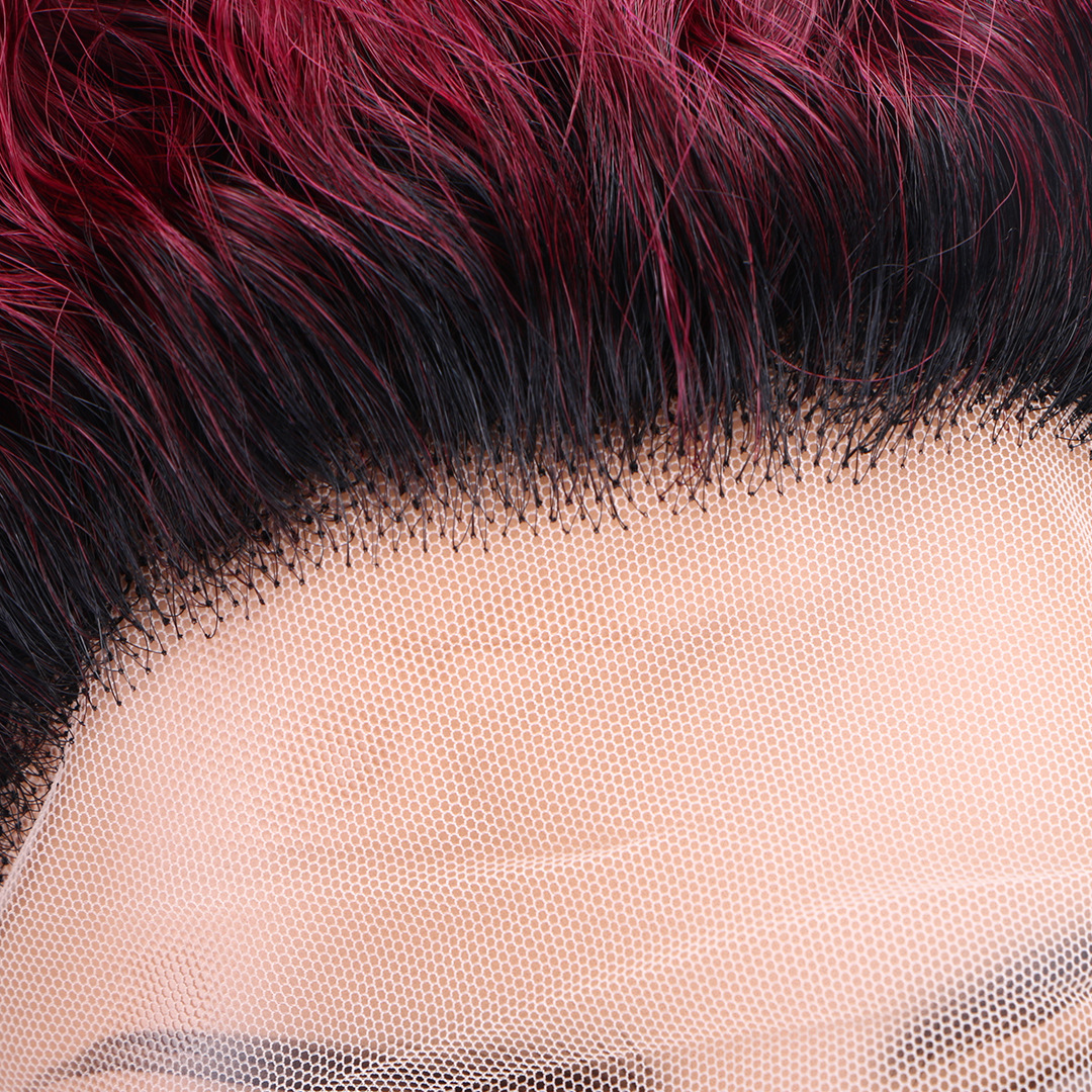 6 Inch Short Pixie Cut Human Hair Wig with HD Transparent Front Lace Machine Made Cap Lightweight Breathable Perfect for Everyday Natural Stylish Look