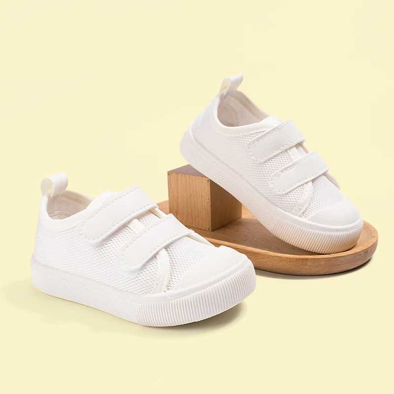 2025 New Spring Childrens Sports Shoes White Sports Shoes Soft Bottom Double Strap Casual Shoes EKC5323 Z250312