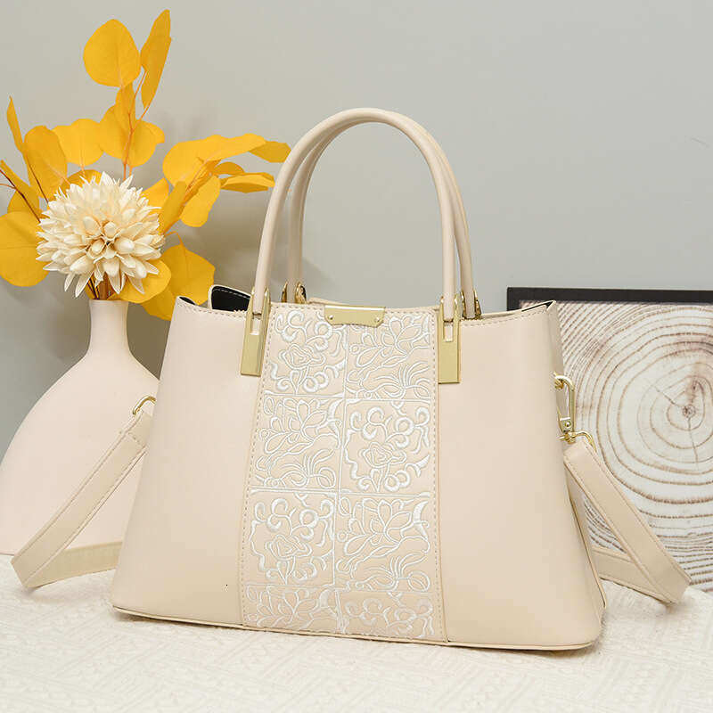 Women's Bags handbag Chinese style embroidered handbag, new women's large capacity and atmospheric tote bag, middle-aged mother-in-law cross