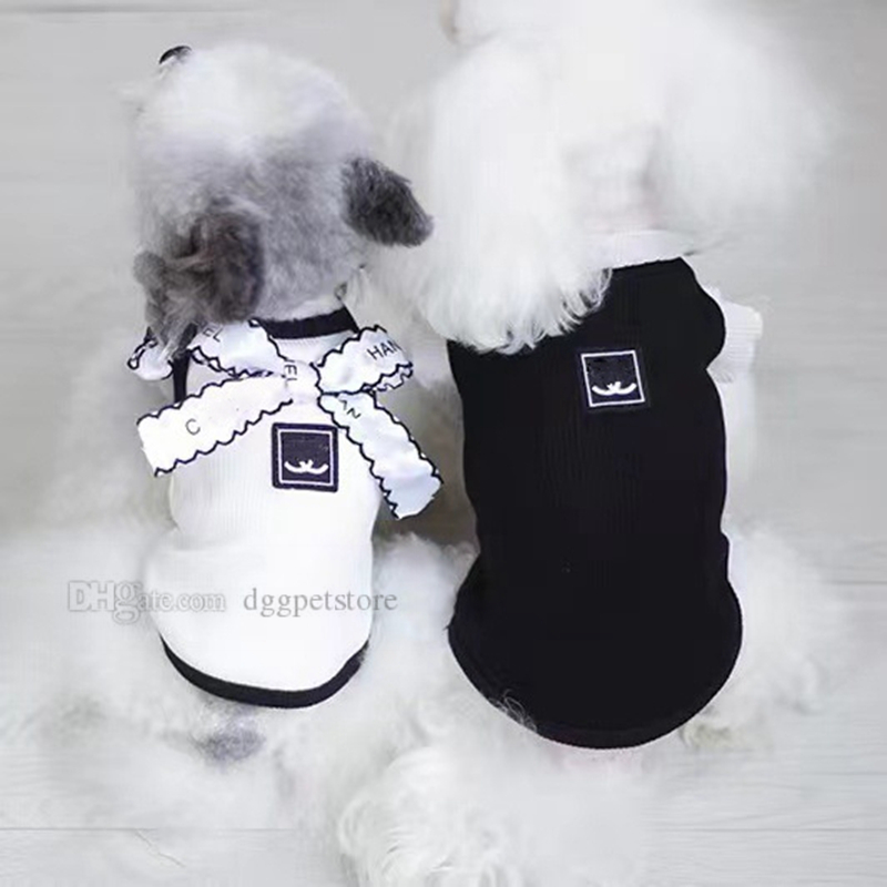 free shipping Designer Clothes Apparel Pet Shirt Cute Sundress Printed Dog Princess Dress Puppy Skirt with ic Letters for Small Dogs Cats XXS A737