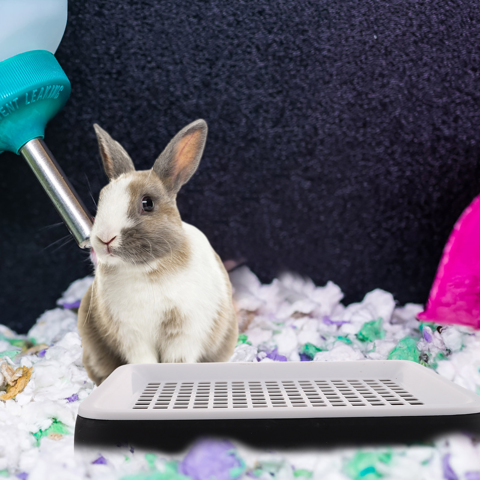 Guinea Pig Litter Tray Pan Bunny Bedding Corner Litter Box Grate Restroom Toilet Corner Potty Poop Trainer Hamster Litter Boxes