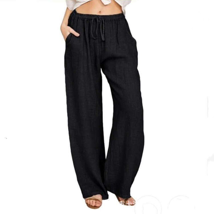 European American plus size loose en casual wide leg pants women's 2025 new style chic and elegant clothing