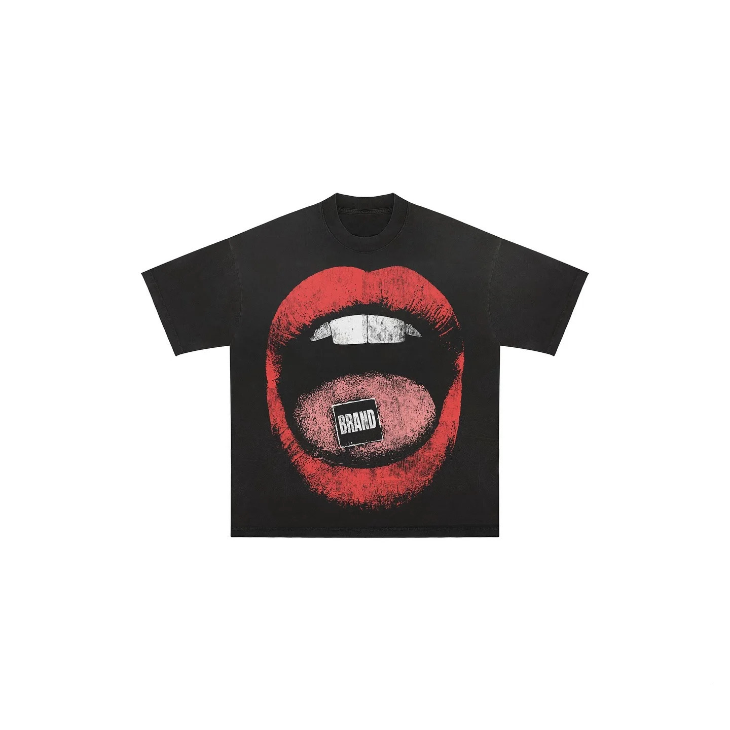 American Trendy Y2K Crew Neck Cotton Letter Print Oversized Hip-hop Rock T-shirt Mens High Quality Loose Short Sleeve INS 250310