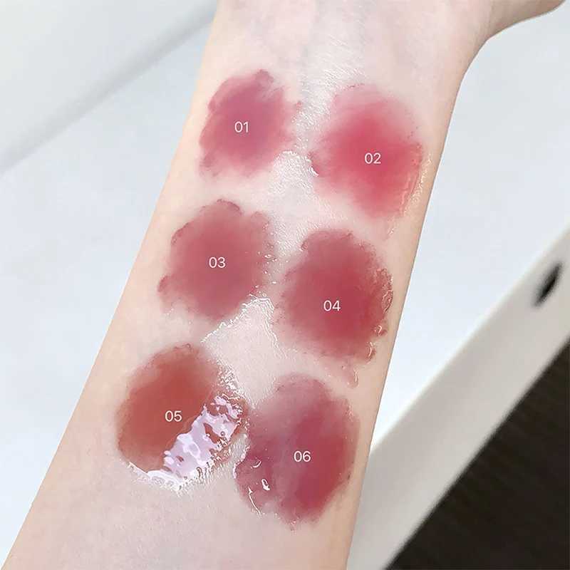 Halo dye coloring lip gloss crystal jelly moisturizing waterproof mirror glass lip gloss transparent colored cosmetic giftXJ250312