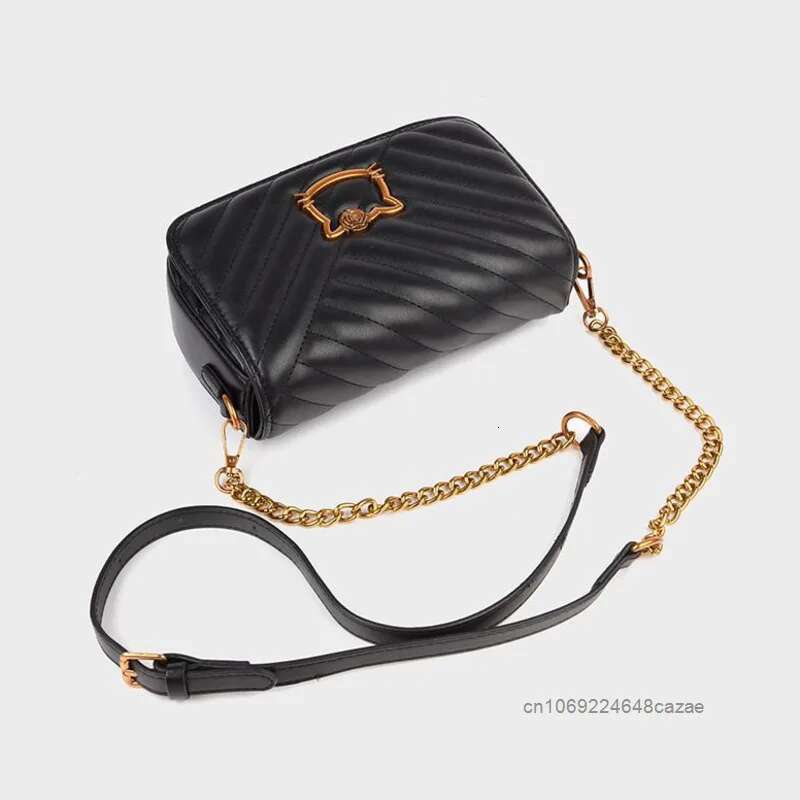Kaiti Cat High quality Leather Women s Handbag Fashion Designer Crossbody Bag 2025 Simple Trend Multifunctional Chain Casual Wallet Storage Bag