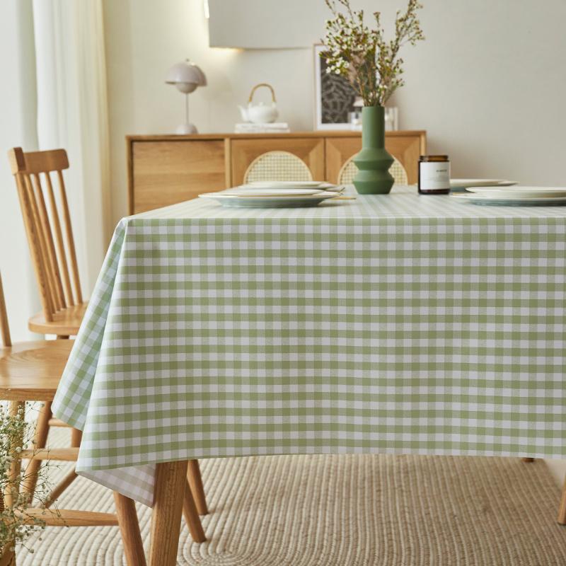 T0396 Premium Washable PVC Tablecloth with Scalding Protection - Simple Design for Dining Tables