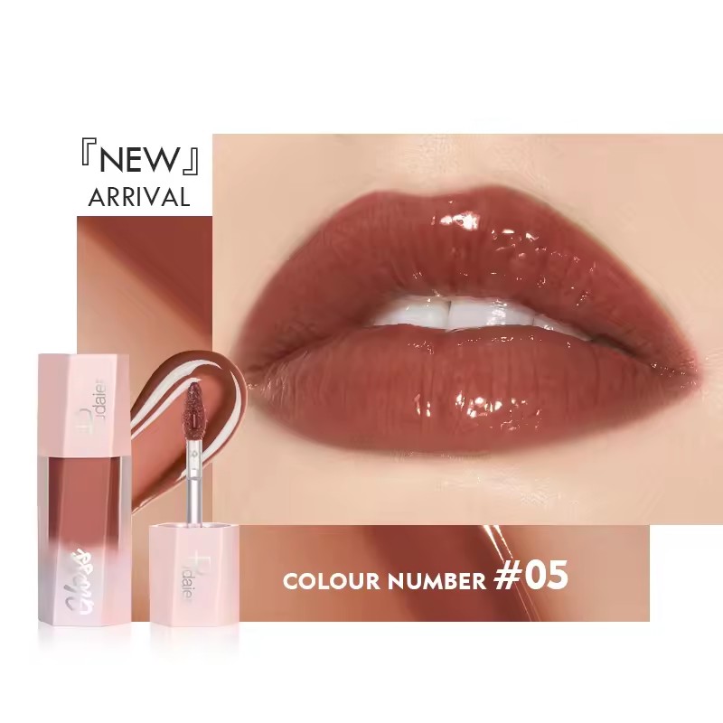 Crystal Clear Drill Light Mirror Glaze Lip Gloss, Long-lasting Non-stick High Pigmented Semi-matte,Moisturizing Girl Lip Gloss