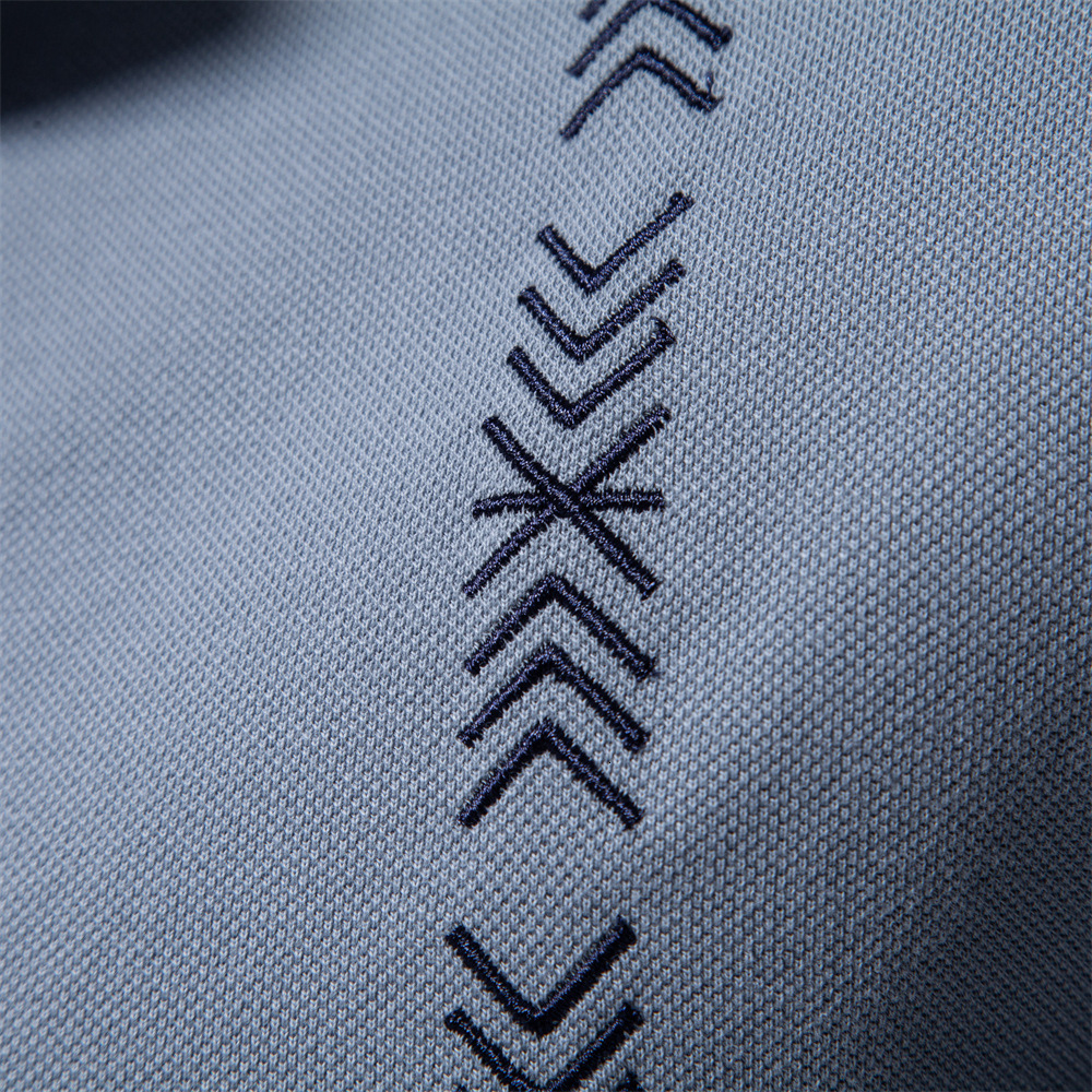 2025 tracksuit Spring/Summer New Top Embroidered Solid Color Short Sleeve Men's Polo t shirt