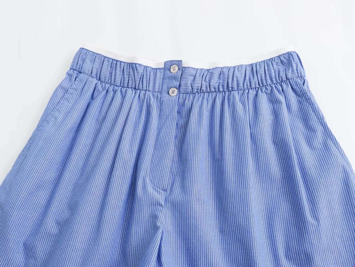 fashion Summer Women Fashion Striped Shirts Suit Casual Long Sleeve Top High Waist Shorts Sets 2 Piece Set Womens Outfits Clothes