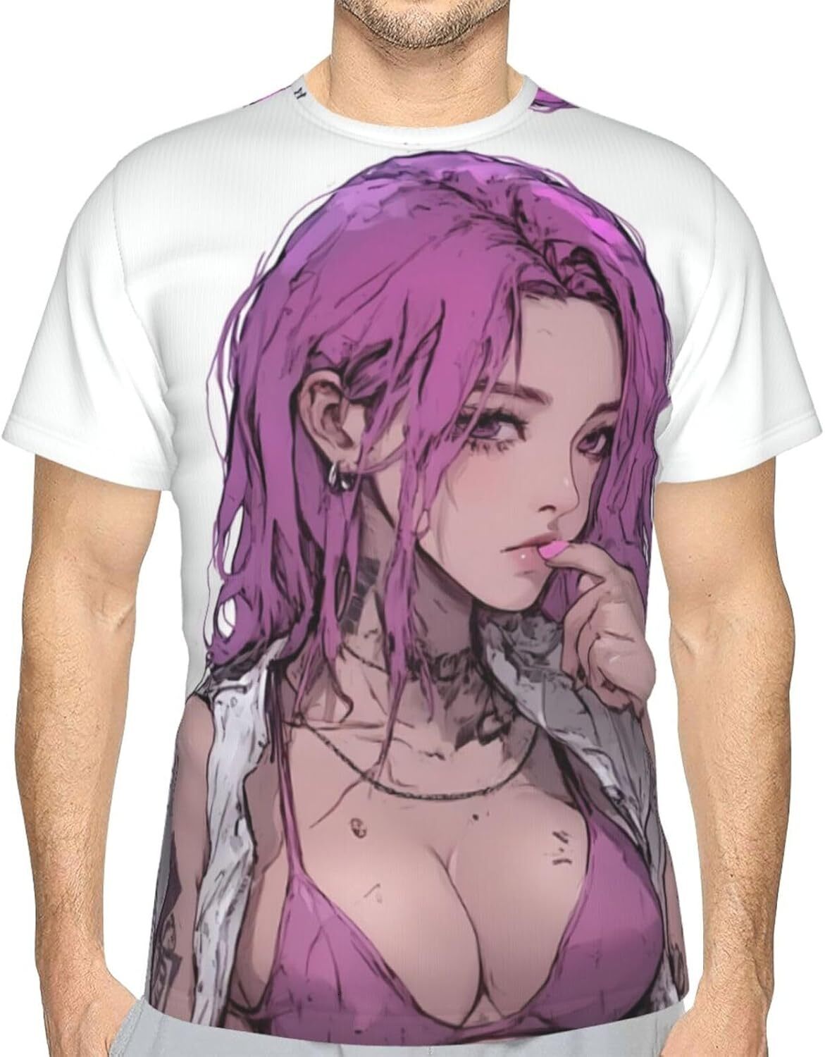 Mens T shirt Anime Girl Pattern Men's Women's T-Shirt Sexy Bikini Girl 3D Printed Novelty Short Sleeve Unisex Fashion Tee tee Casual tops su