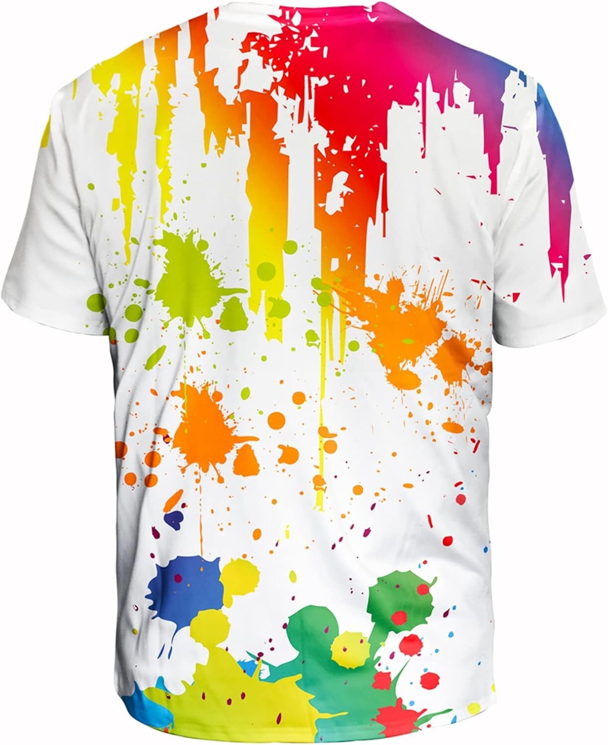 Mens T shirt Unisex 3D Graphic T-Shirt Colorful Design Short Sleeve Crewneck Digital Tee for Young tee Casual tops summer clothes colorful Graffiti