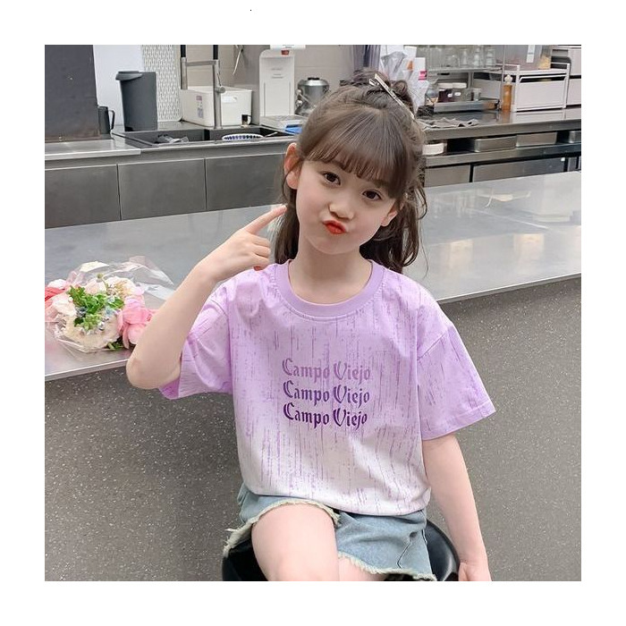 Ddmyshoesvip Short T Shirt New Fashionable Girls Dress Internet Celebrity Fashion Top Summer Half Sleeved Children S Wear