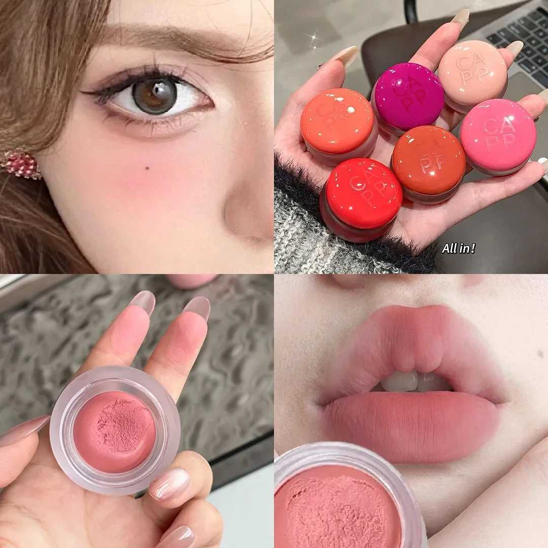 Canned Lip Mud Mist Lipstick Moisturizing Velvet Matte Mousse Solid Lip Gloss Cheek Blush Cream Tint Lips Makeup Korean Cosmetic W250312