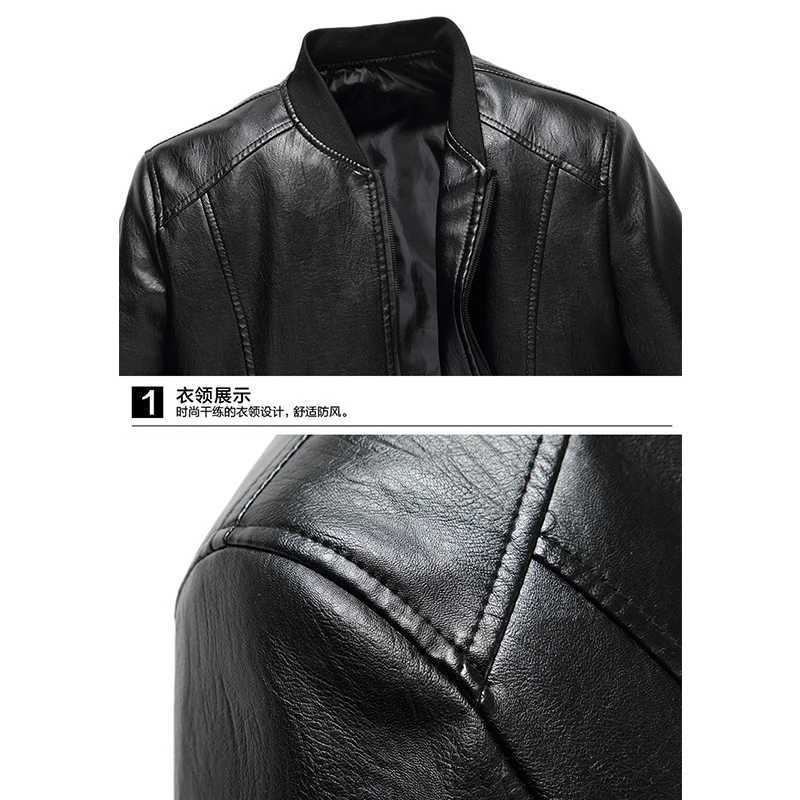 Autumn Winter Loose Casual Black PU Leather Coat Male Long Sleeve Fashion Zipper Outwear Top Hombre All-match Cardigans JacketT250311