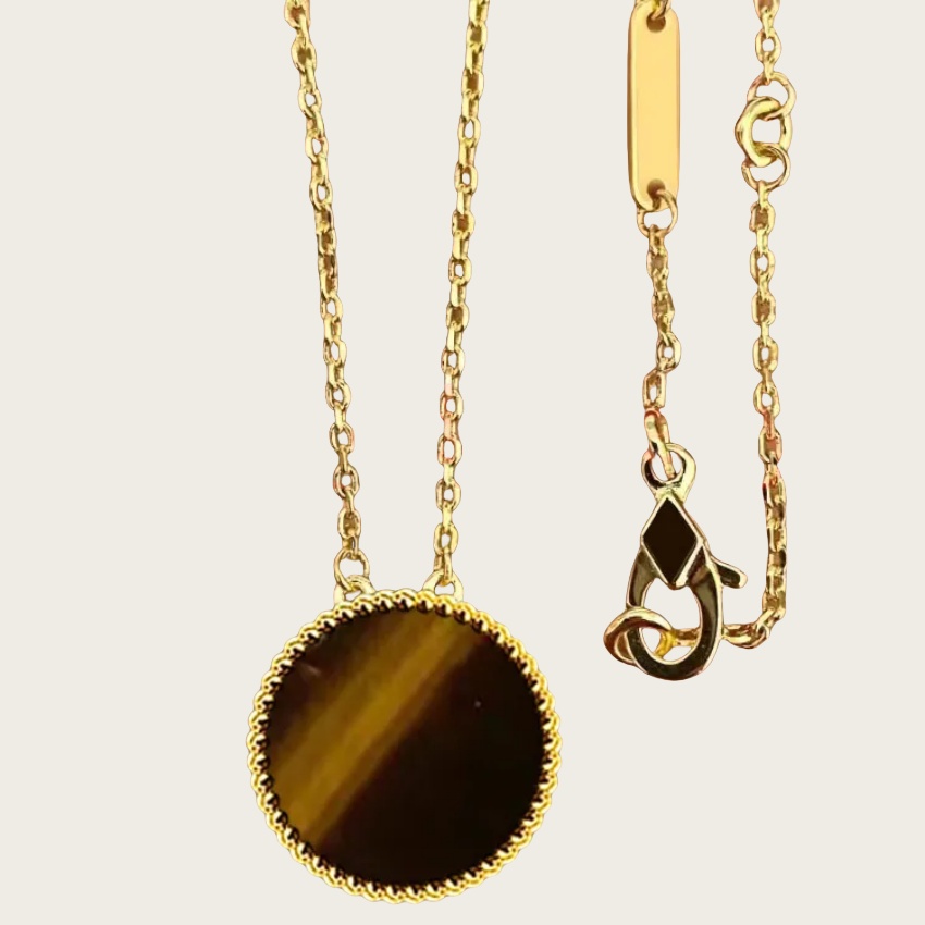 men necklace designer necklace designer for women necklaces women 18K gold fashion light luxury natural agate sweater Long chain high quality jewelry 