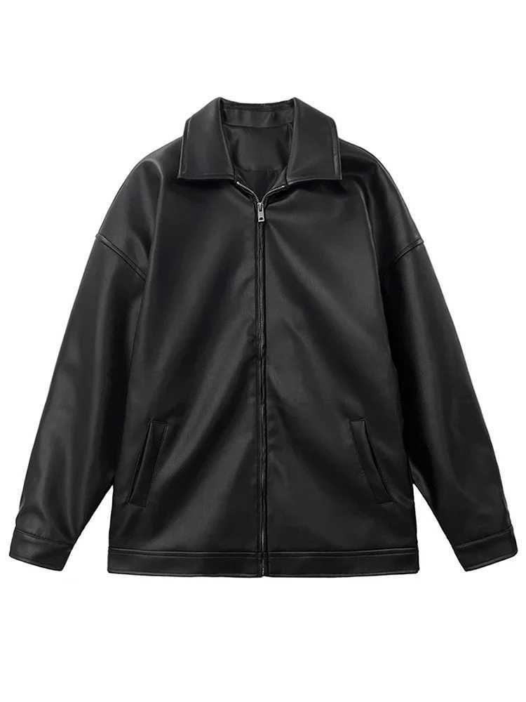 Spring Autumn Cool Luxury Short Black Soft Light Pu Leather Jacket Men Zipper Casual Mens Jackets and Coats FashionT250311