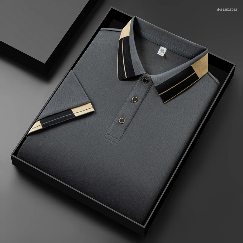 Men's Polos 2025 Collar Polo Shirt Short Sleeved Sweat Absorbing Tops