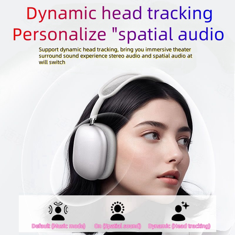 2025P9 Pro Max Noise Cancelling tech73 Wireless Bluetooth Magnetic Headphone Ear Black White Cushionsbluetooth Headphones