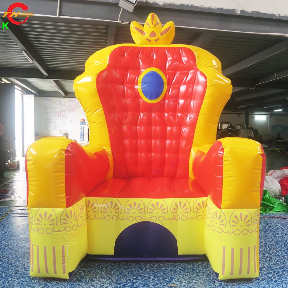 3m height (10ft) with blower Activities Mobile Portable inflatable princess chair inflatable throne chair for daughters birthday party