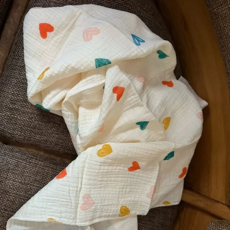 Baby received born cotton plain cover baby crib bath towel supplies 80cm 250304