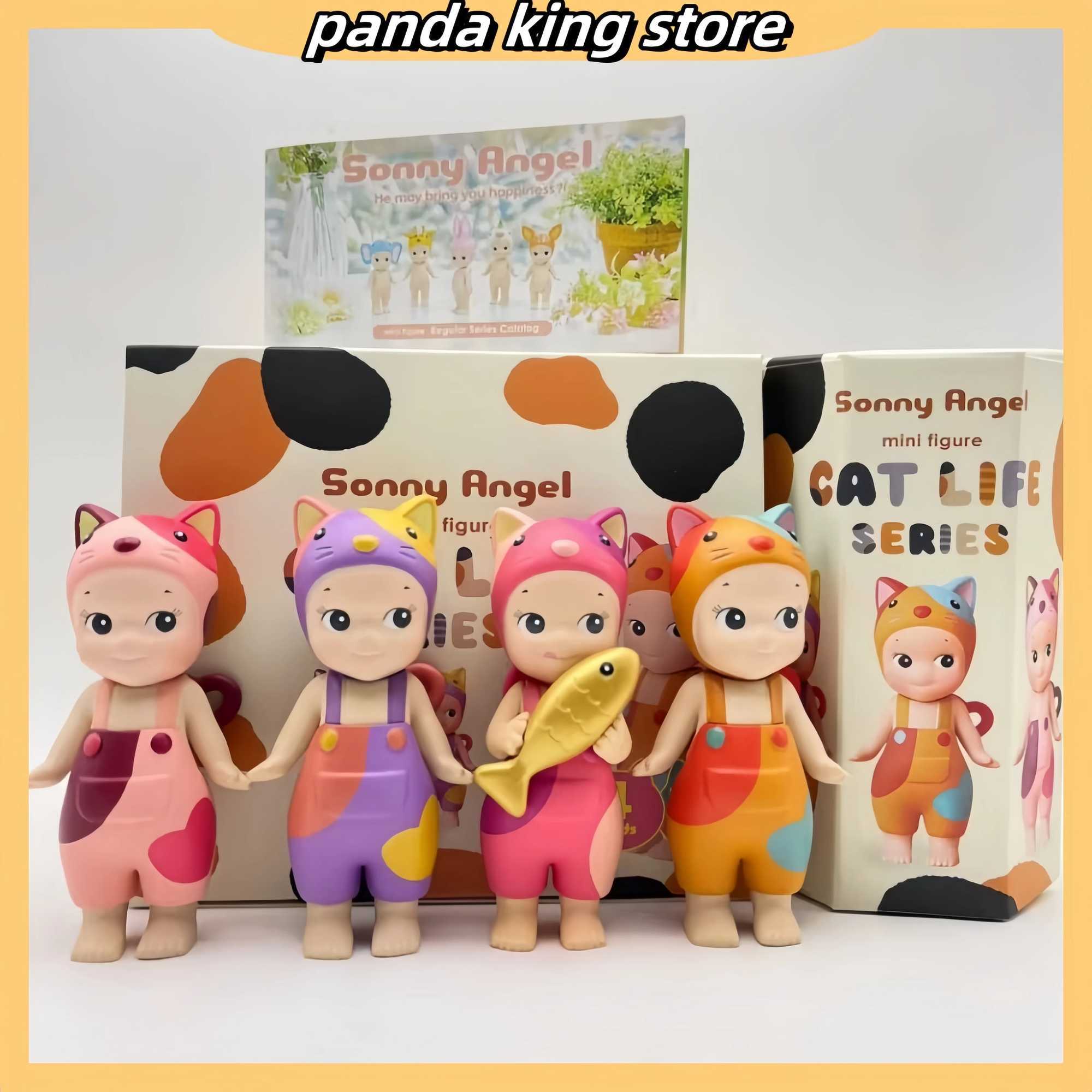 Cat Angel 4 Hidden Series Blind Box Figures Ornaments Dolls Collectible Model Christmas Gifts Toys X250312