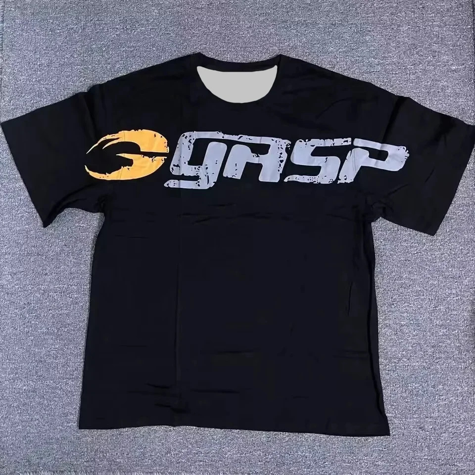 Mens T shirt High Quality Men GASP Training Fitness Breathable Large Size Sports Loose Short Sleeve Shirts 250312