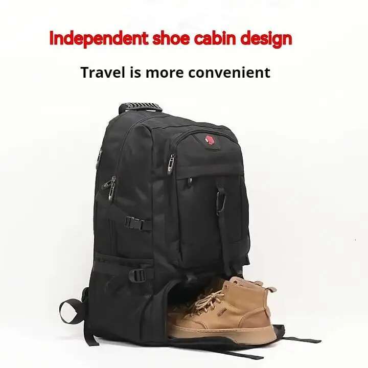 Men Business Travel Waterproof With USB Charging Large Capacity 18Inch Laptop Black Backpack 8101