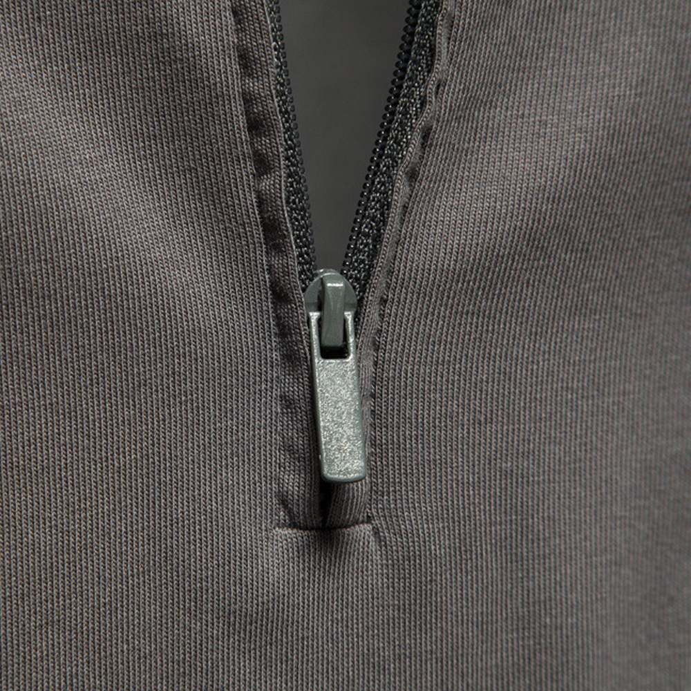 2025 Autumn/Winter New Long Sleeve POLO Shirt Embroidered Men's Casual Solid Color Top Zipper Lapel Pure Cotton tracksuit