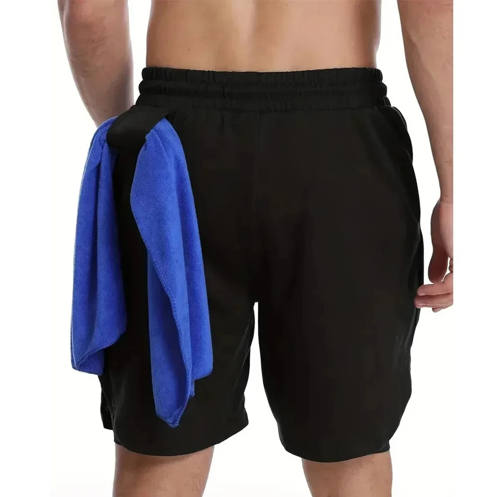 Summer mens two in one sports shorts quick drying running gym training breathable doublelayer casual M3XL 250312