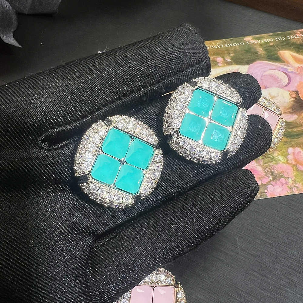 Spring and summer blue color precious jade pulp exquisite craftsmanship full set of zircon fashionable and hot selling high-end jewelry set W250312